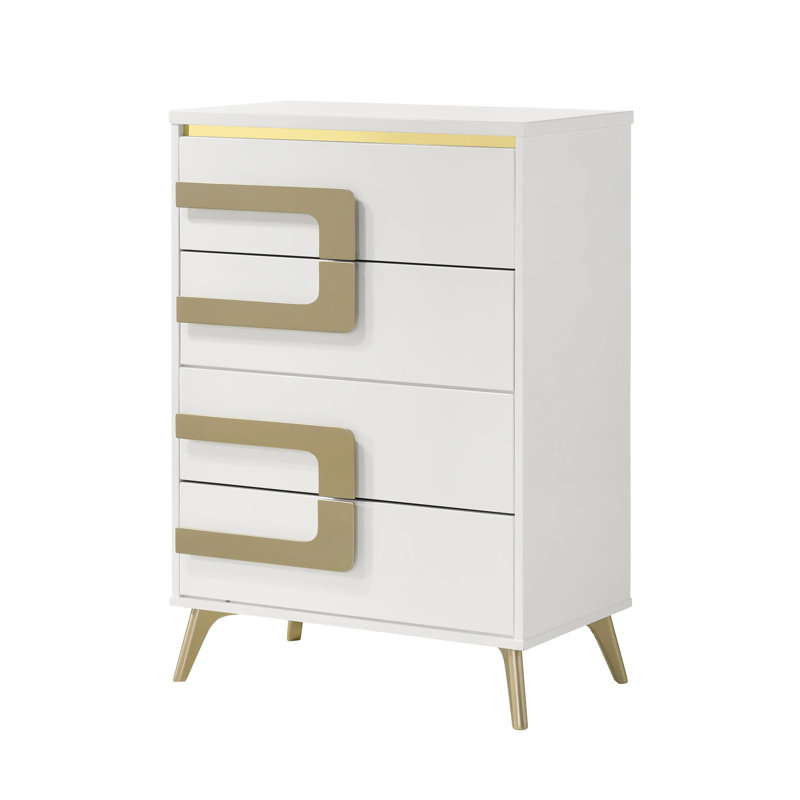 Ensemble pour très grand lit avec tête de lit à DEL, commode blanche, miroir, commode et table de chevet, Très grand