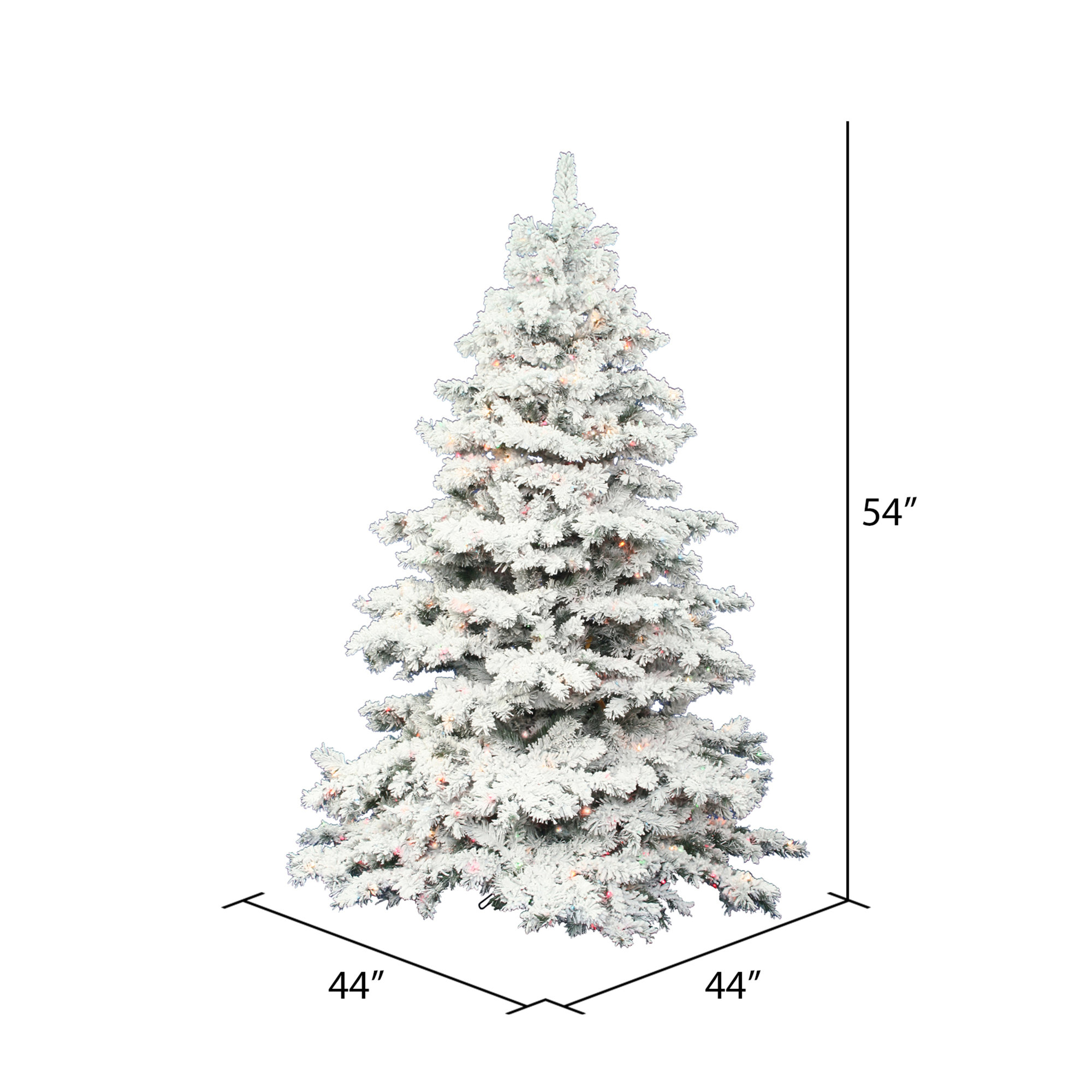 Pfeiffer Flocked Artificial Christmas Tree, 4.5' H