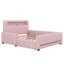 Upholstered Platform Bed With Drawer, LED Light Strip, Bed Frame With USB Port-306456235