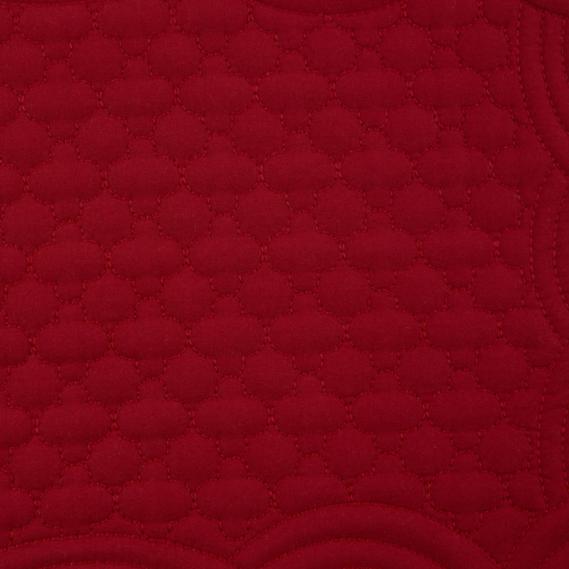 Ensemble de napperons matelassés 6 pièces Aricijana, Rouge