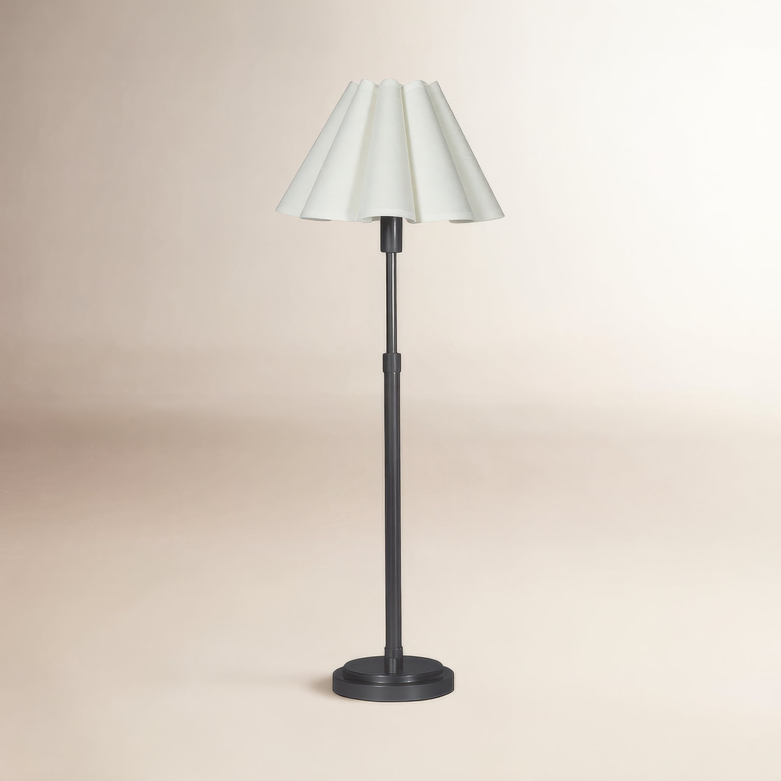 Polly Buffet Table Lamp, Black, 28.25" H x 9.5" W x 9.5" D, White