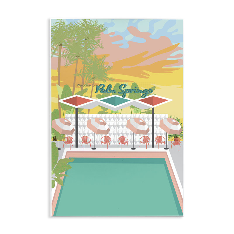  «Palm Springs Pool Time» par Jen Bucheli, H 15 po x l 10 po