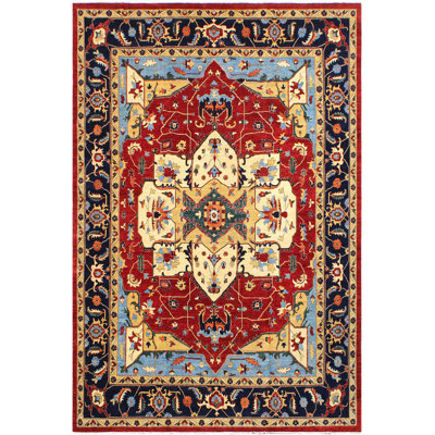 Kellyanna One-of-a-Kind 11'8'' x 14'4'' 1990s Area Rug in Blue/Red by Arshs Fine Rugs