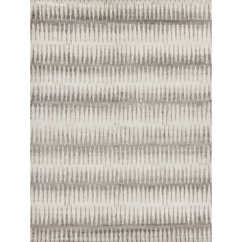 Bamboo Silk Abstract Area Rug, Rectangle 6' x 9'