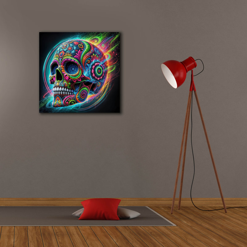 'Skull Graffiti' by Rey Klimt Wall Art