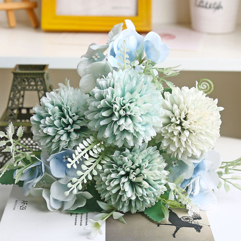 Magnifique bouquet de fleurs artificielles en soie artificielle, A