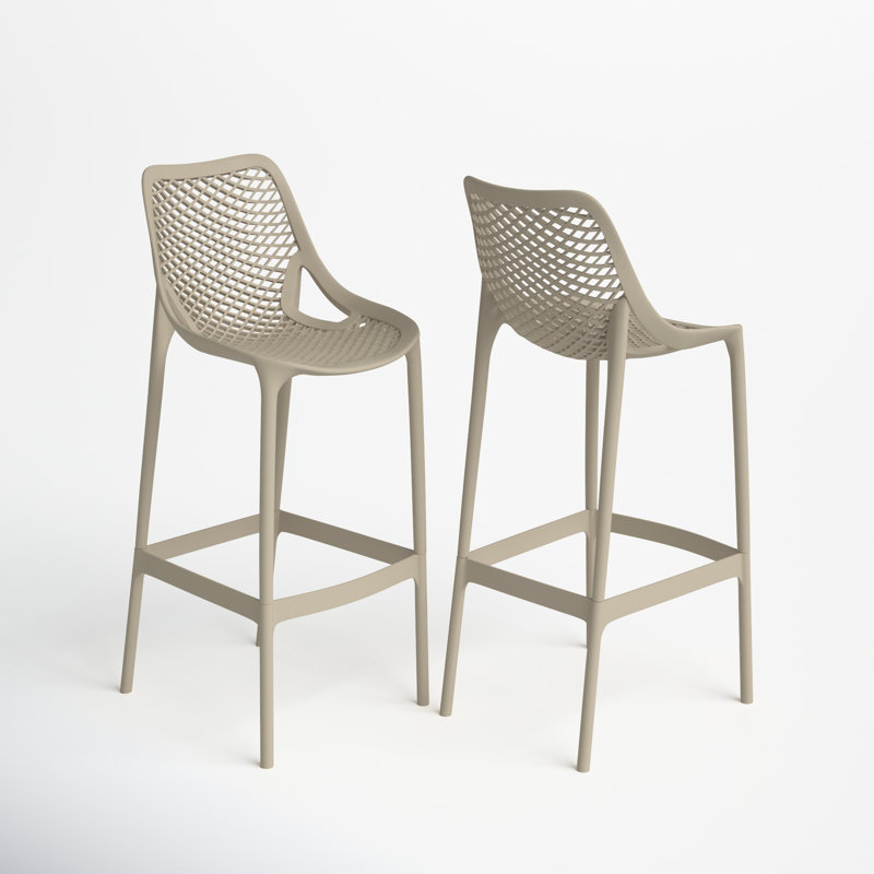 Tabouret de bar pour le patio Farrah, Taupe, 29.5"