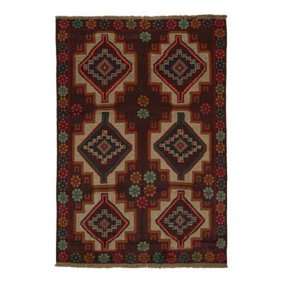 One-of-a-Kind Rectangle 5’10”x8’3” Wool Area Rug