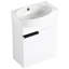 Petit meuble-lavabo, lavabo de 16 pouces, charnières de porte à fermeture douce, lavabo mural élégant, pouces, portes, pour espaces-601950936