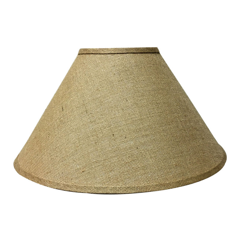 Abat-jour empire en soie / shantung H 11,5 po x l 18 po (araignée), H 10 po x l 16 po x P 16 po, Toile de jute