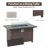 Outdoor Rectangular Rattan Propane Gas Fire Pit Table