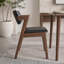 Chaise d'appoint en cuir végétalien noir Breauna