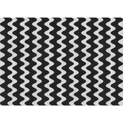 Tapis gris tissé à la machine