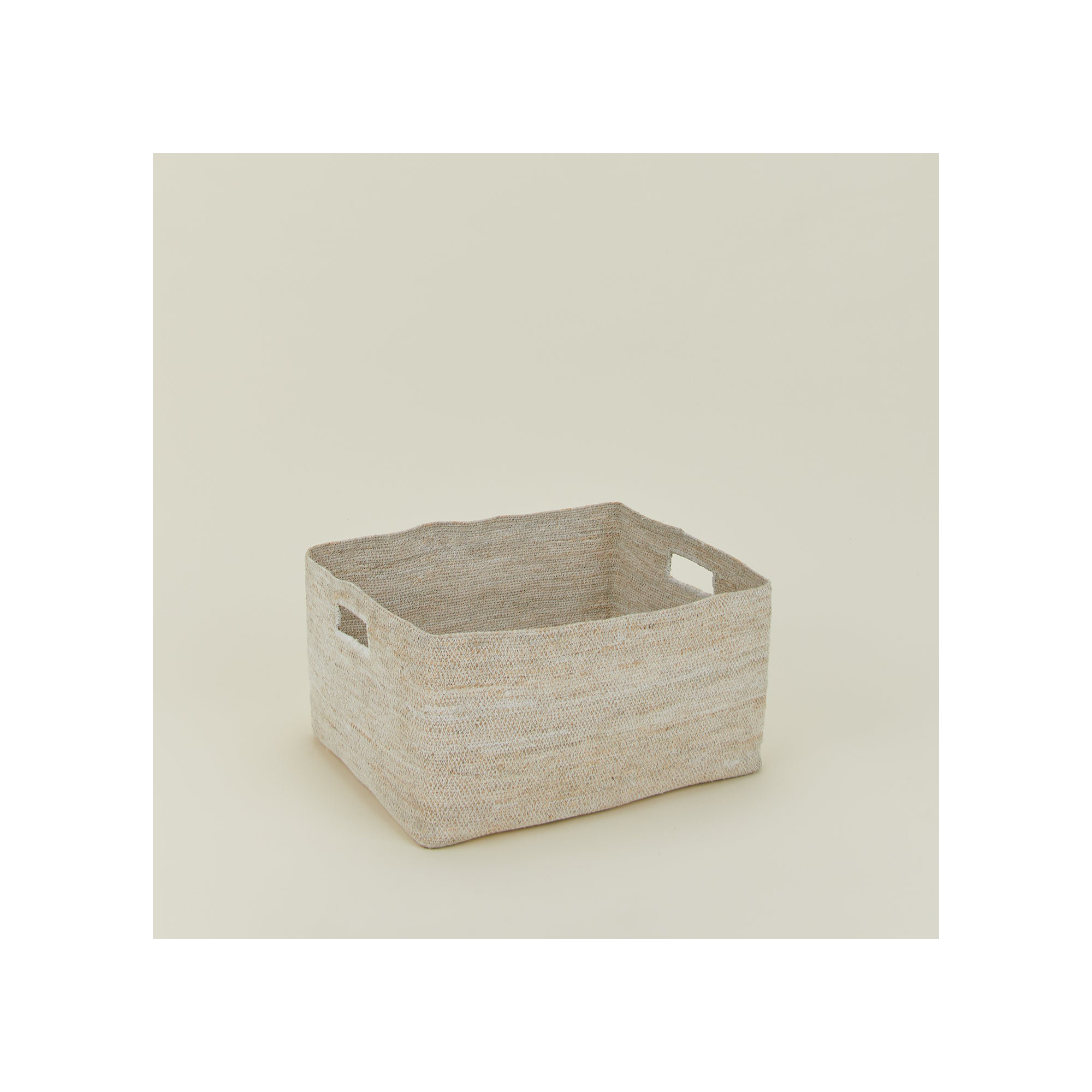 Essential Laundry Basket with Handles, 9" H x 17" W x 14" D, White