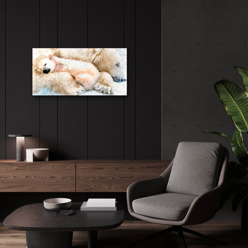 "Sleepy Polar" par Murray Henderson Fine Art, H 12 po x l 24 po