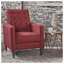 Fauteuil inclinable Mid-Century moderne en tissu (l 27 po) avec pieds fuselés rouges pour le salon et la chambre à coucher