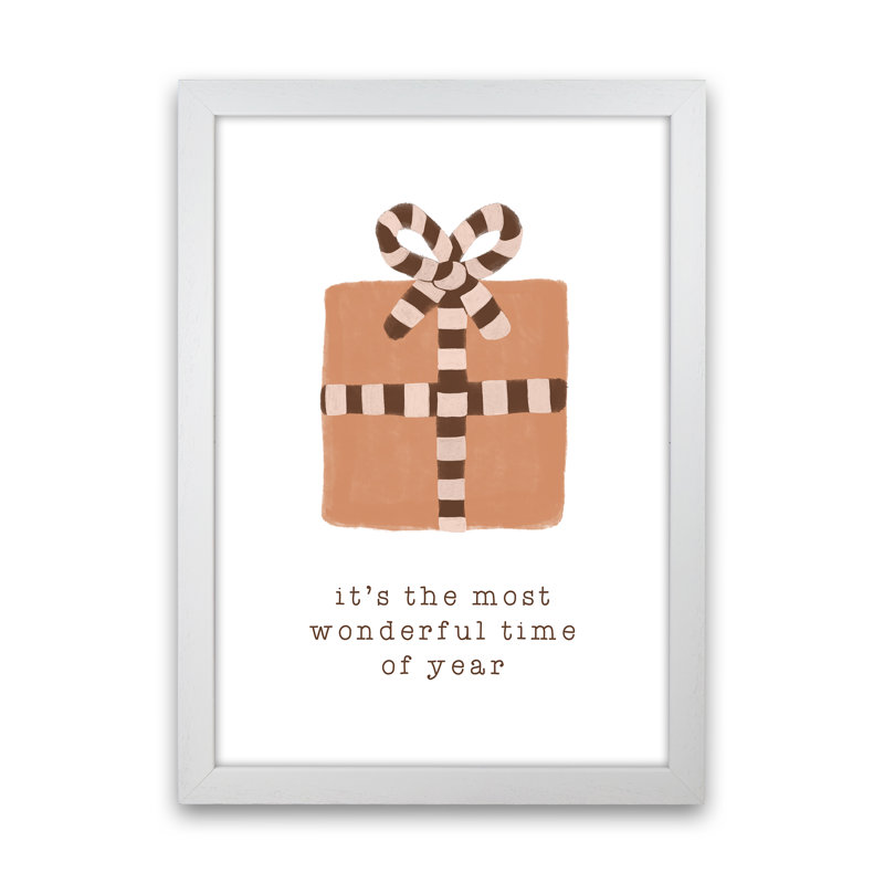 Most Wonderful Time Of Year - Print, 34cm H x 25cm W x 3cm D, White Framed