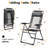 2 Pieces Patio Adjustable Folding Recliner Chairs With 7 Level Adjustable Backrest