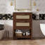 Meuble-lavabo de 24 po avec lavabo intégré en céramique, meuble-lavabo à 1 tiroir profond, 1 tiroir rabattable et meuble-lavabo simple pour petite et moyenne salle de bain-129051260