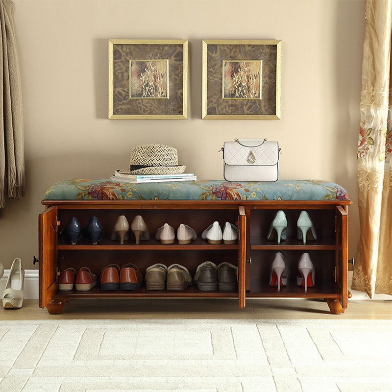 Banc de rangement rembourré pour chaussures, Couleur de l'image