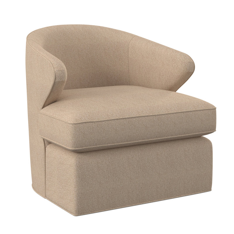 Fauteuil pivotant Scoop, Mélange de polyester blé Maya