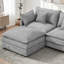 Canapé modulaire en L revêtu de L 102 po avec coussins en mousse compressée avec repose-pieds mobile Brooklington-1829028099