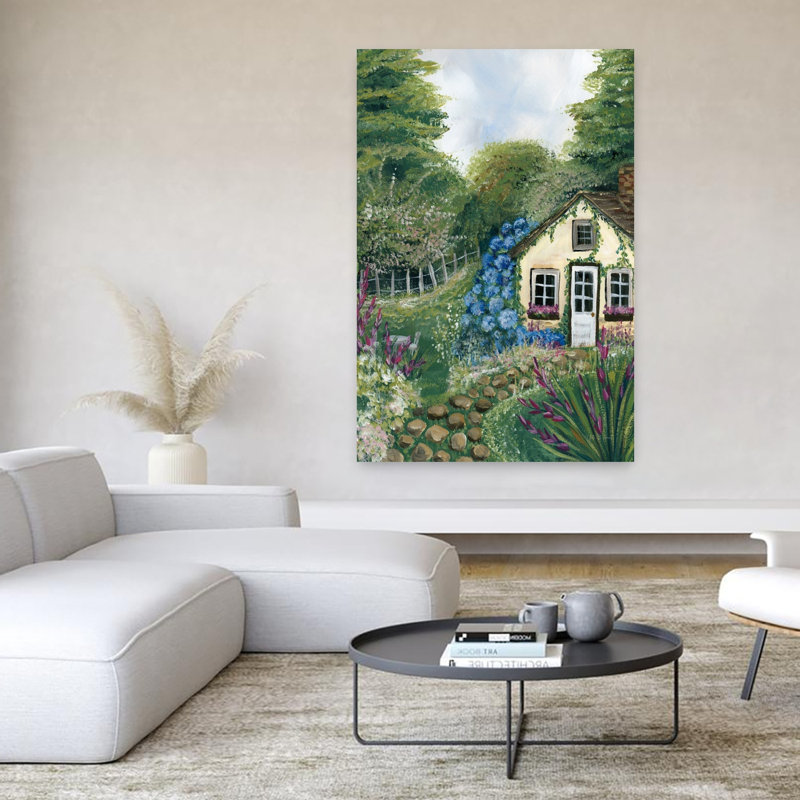 Contemporary Art Abstract Contemporary Hydrangea Flower Architecture Art by Yvette St. Amant - Wrapped Canvas Print