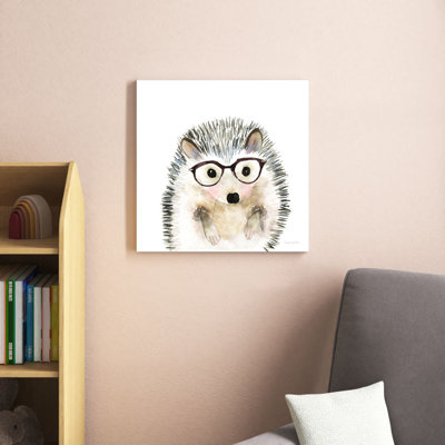 " Hedgehog In Glasses " Painting Print
