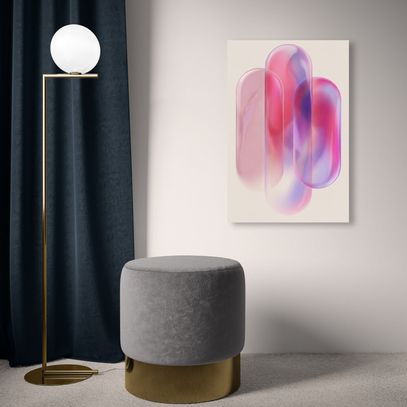 Pink Topaz Gradient Print by Oliver Gal, 54"H x 36"W, Gallery Wrapped