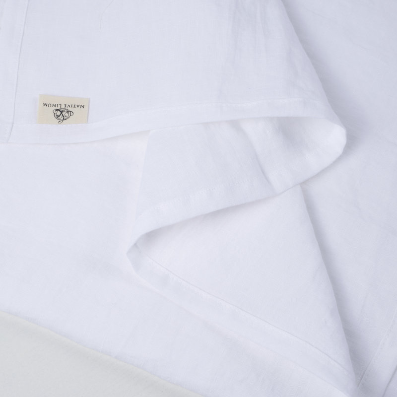 Peachland 100% Linen Flat Sheet, King, White