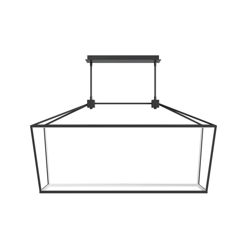 Luminaire suspendu linéaire à 1 lumière DEL, Noir