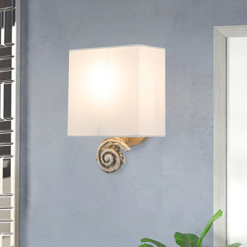Swirl Small Armed Sconce, Bone White