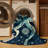 Machine Washable Newberry Kanaloa Global Inspired Moroccan Rug in Gray – Navy Binding-1226028169