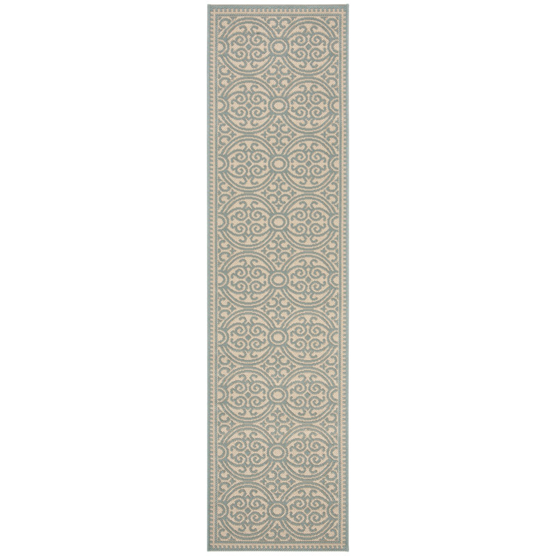 Tapis oriental intérieur / extérieur Burnell Performance, Tapis de couloir 2 pi 2 po x 8 pi