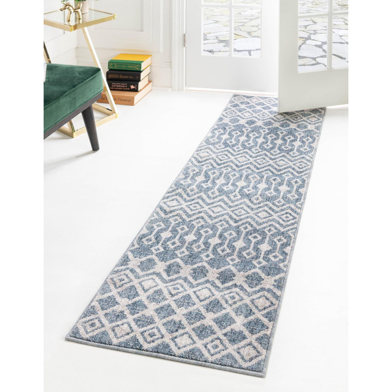 Abstract Indoor Rug, Runner 2'7" x 12'