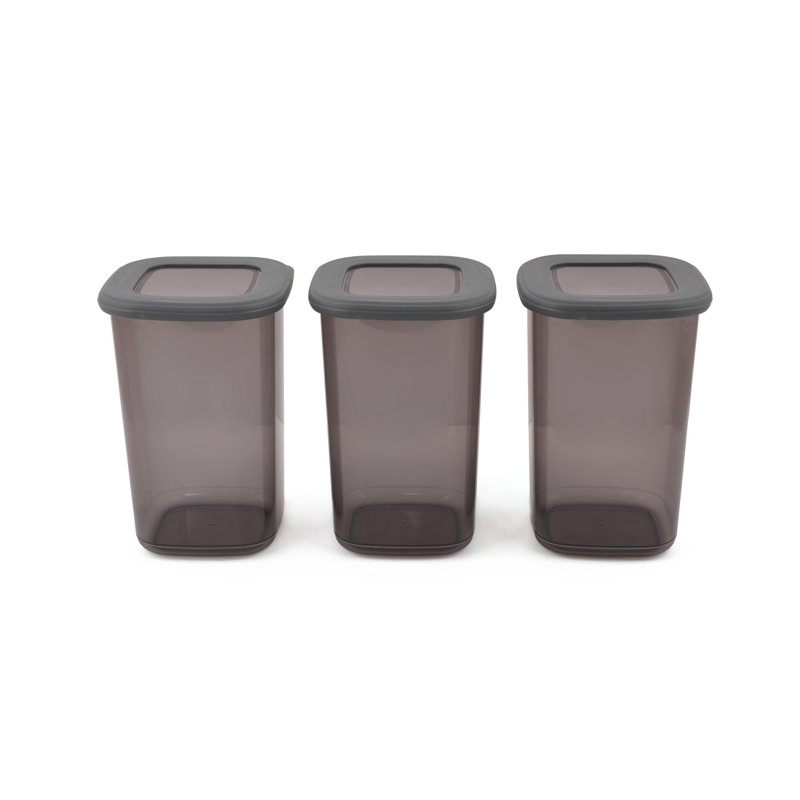 Ensemble de 3 contenants alimentaires Sky, H 9,6 po x l 3,9 po x P 3,9 po