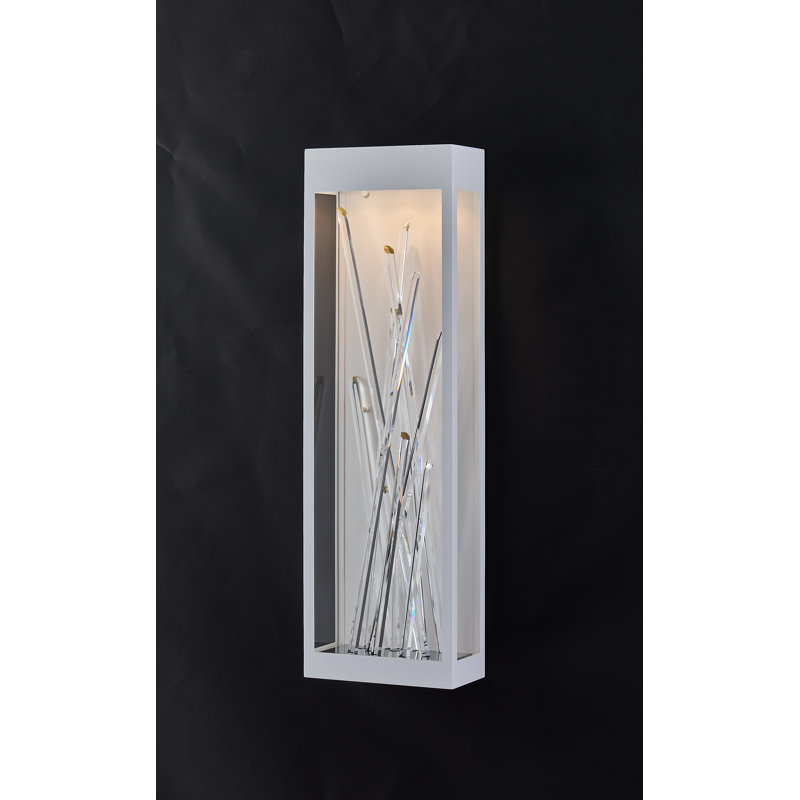 Applique murale d'extérieur à DEL Arpione, H 36 po x l 11 po x P 6 po, 18 W, Blanc