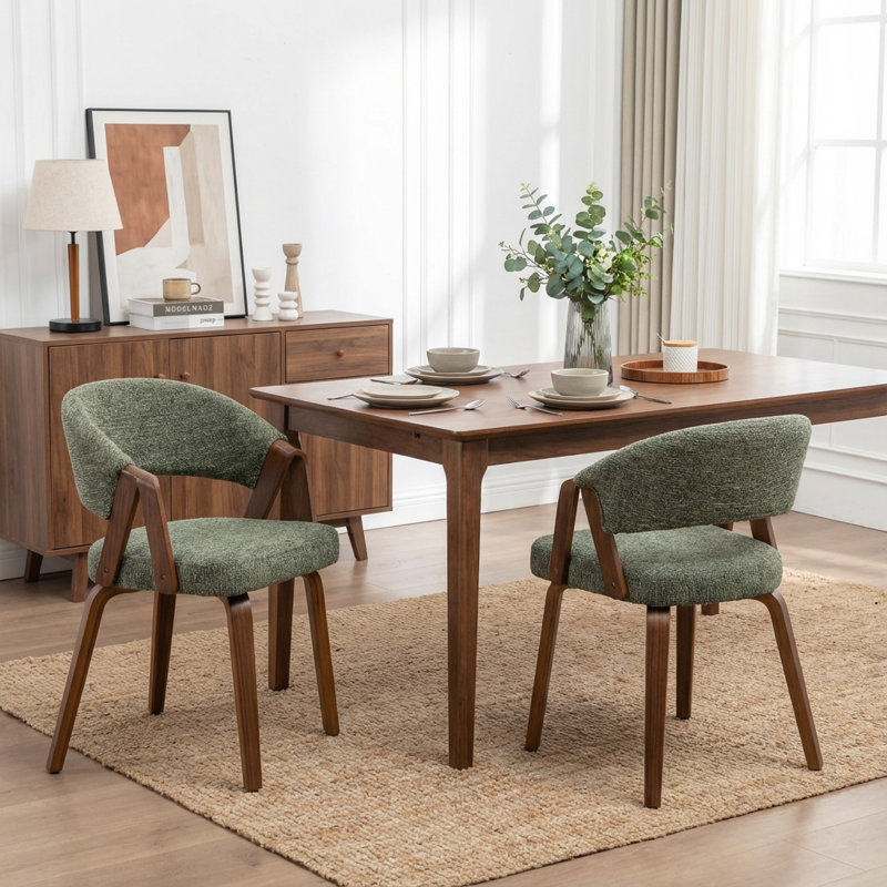 Providence Upholstered Dining Chair, Green