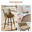 Bar Stool Upholstered Counter Height Bar Stool With Lion Knocker Breakfast Swivel Bar Chair For Kitchen Island