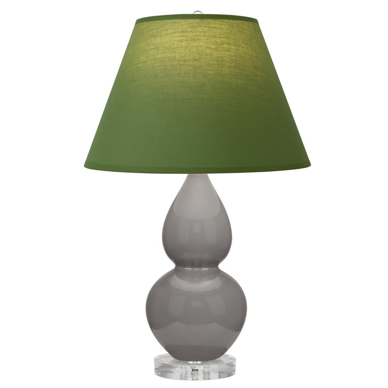 Petite lampe d'appoint à double gourde, Thé vert / taupe, Taupe fumé