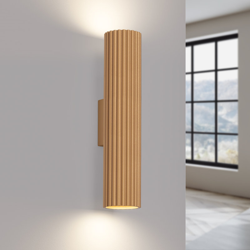 Karbon Aluminium Wall Sconce, Wall lamp KARBON 30 gold, Golden, 2 Lights