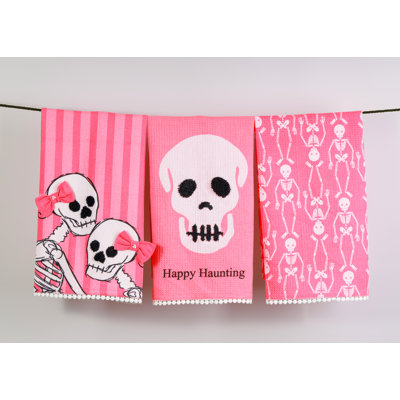 The Pink & Spooky Artisan Kitchen Tea Towel Set of 3
