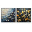 Feuille et breloque fleur en hiver II - ensemble de 2 feuilles carrées-46118156-46118157