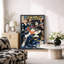 «Samurai Warrior in bataille», art traditionnel japonais, impression sur toile encadrée-123634345-123634350