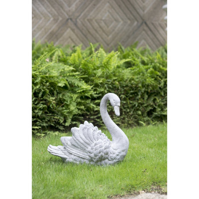 16.5x9x15.5" Mgo Swan Planter