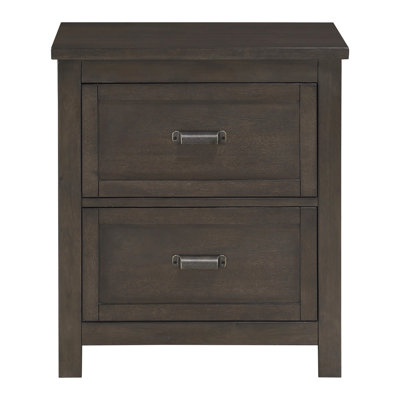Transitional Style Bedroom Furniture 1Pc Nightstand Of 2 Drawers Dark Cherry Finish Wood, Nightstand