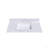 43 Inch Marble Vanity Top, White Vanity Top With 1 Pre-Drilled Faucet Holes, Bathroom Vanity Top With Undermount Rectangular Middle Sink And 4" Height Backsplash,  Bianco Carrara Venato