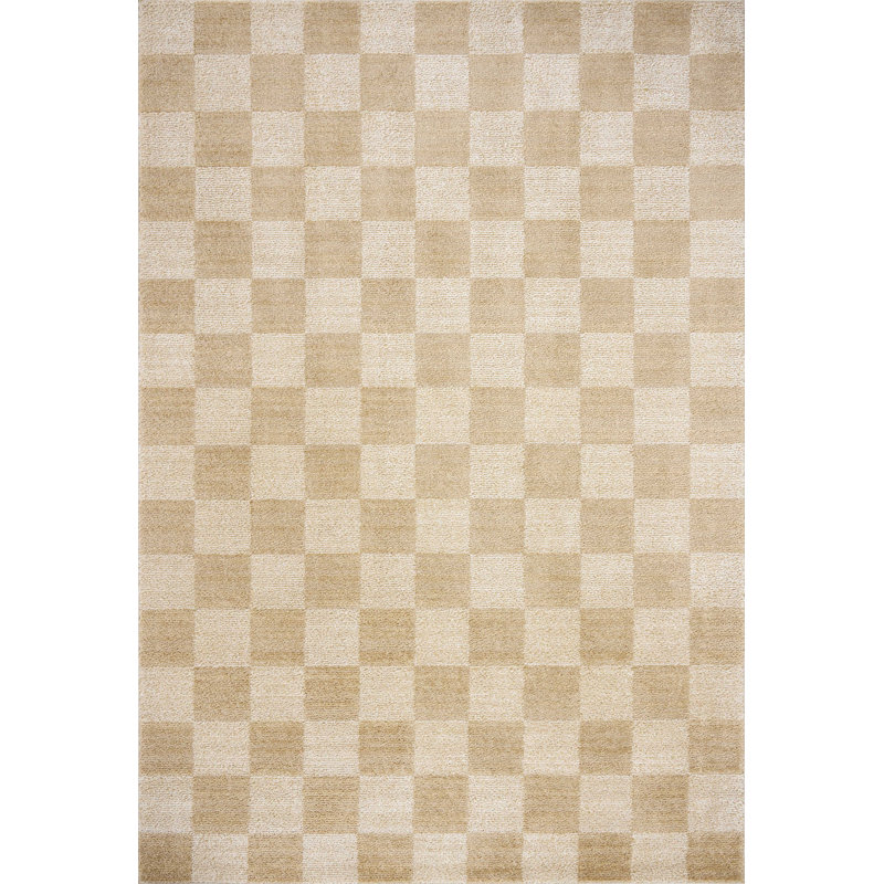 Chris Loves Julia x Loloi Calvin Wheat / Ivory Area Rug, Rectangle 7'10" x 10'