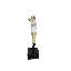 Statue de jardin classique classique, mat, blanc-beige