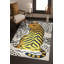 Tapis gris tissé à imprimé tigre Mosso-55415952